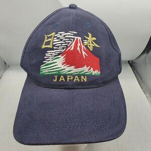 Japan Embroidered Navy Baseball Cap With Mount Fuji Design Travel Casual Comfort